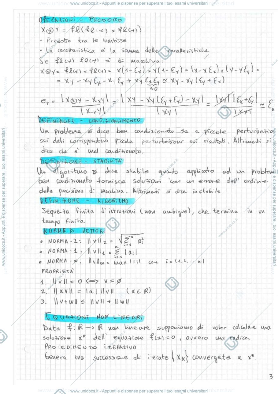 Anteprima pagina 3 — Appunti di Calcolo Numerico