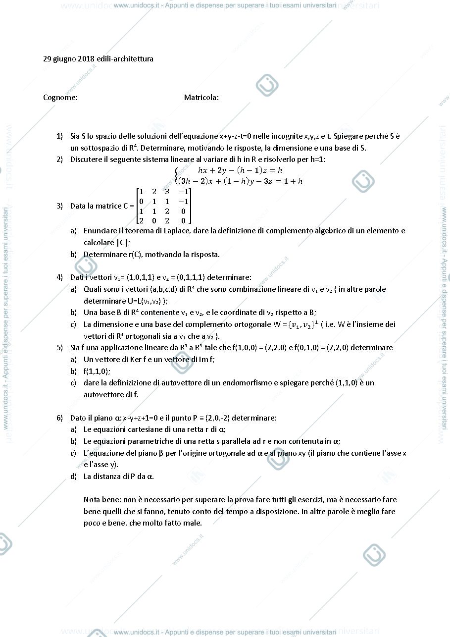 Anteprima pagina 2 — Prove in itinere - Geometria