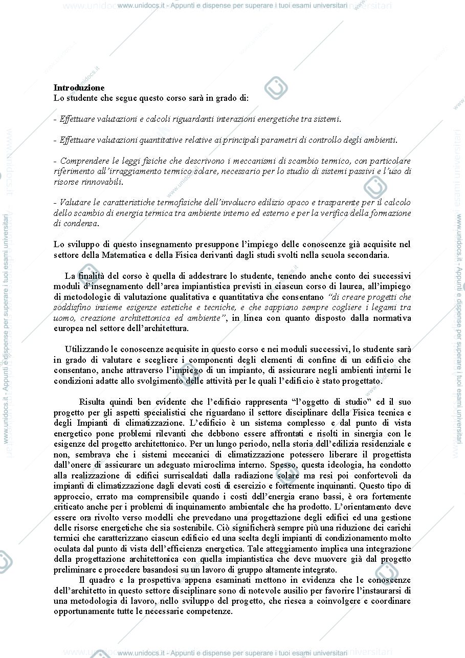 Anteprima pagina 2 — FISICA TECNICA AMBIENTALE: SISTEMI CHIUSI