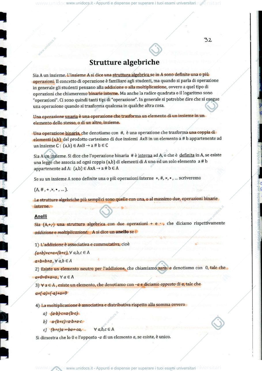 Anteprima pagina 2 — Appunti di Algebra e Geometria