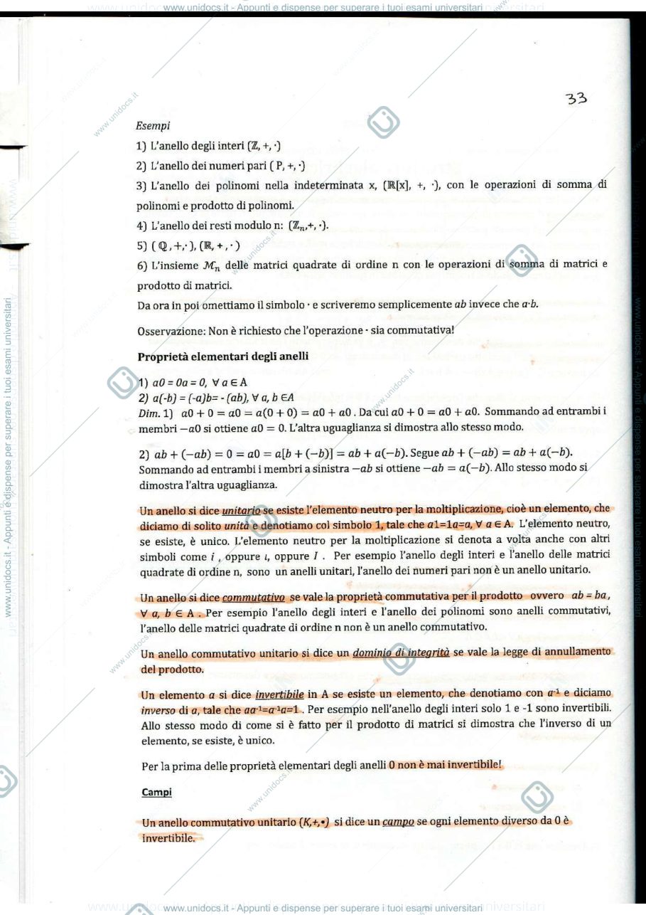 Anteprima pagina 3 — Appunti di Algebra e Geometria