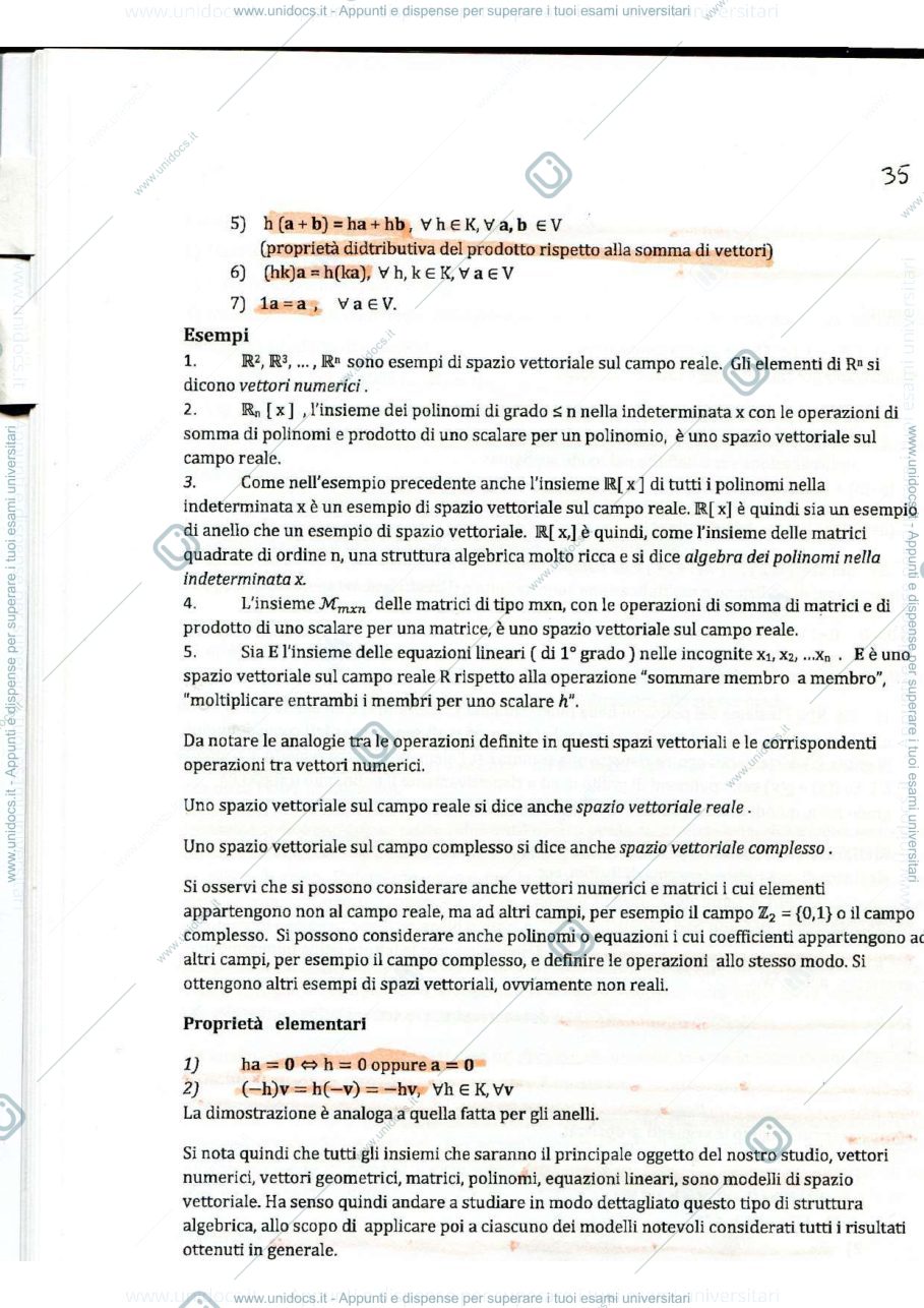 Anteprima pagina 5 — Appunti di Algebra e Geometria