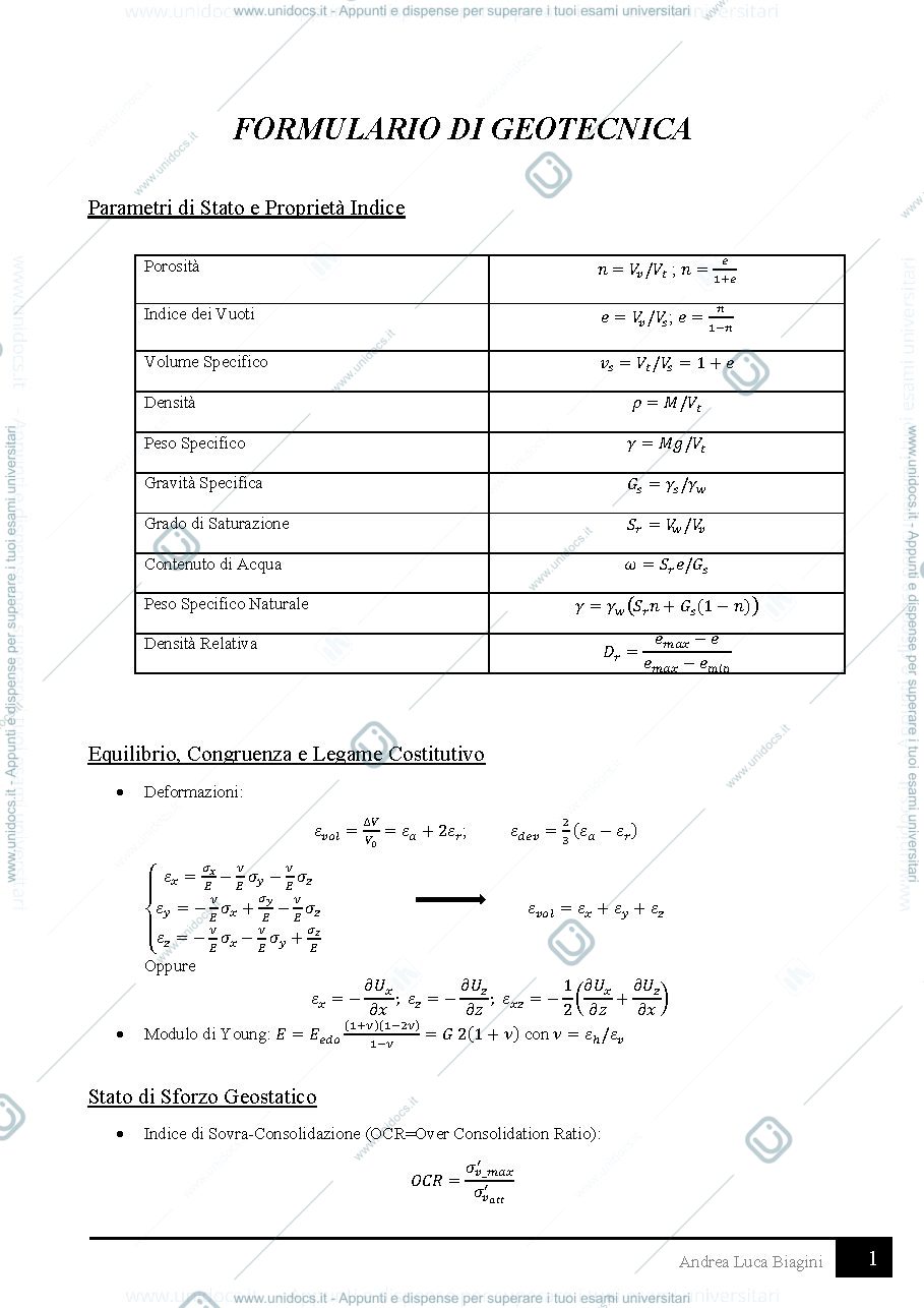 Anteprima pagina 1 — Formulario Geotecnica