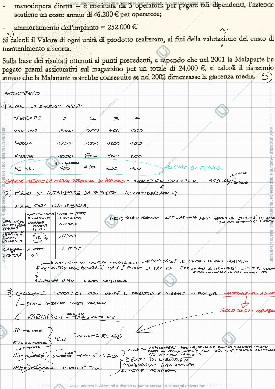 Anteprima pagina 2 — Esercitazione sui costi rilevanti