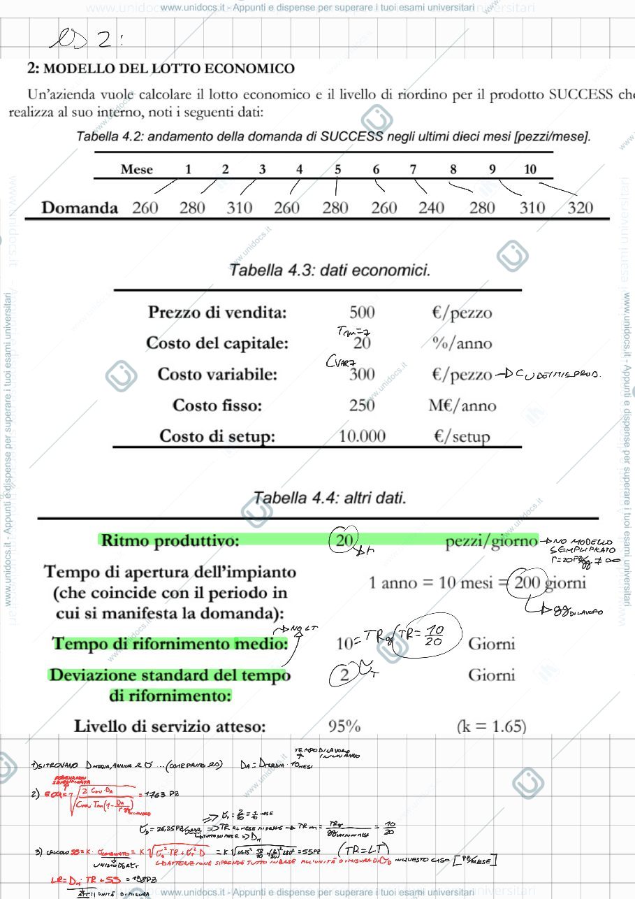 Anteprima pagina 2 — Esercizi base gestione delle scorte