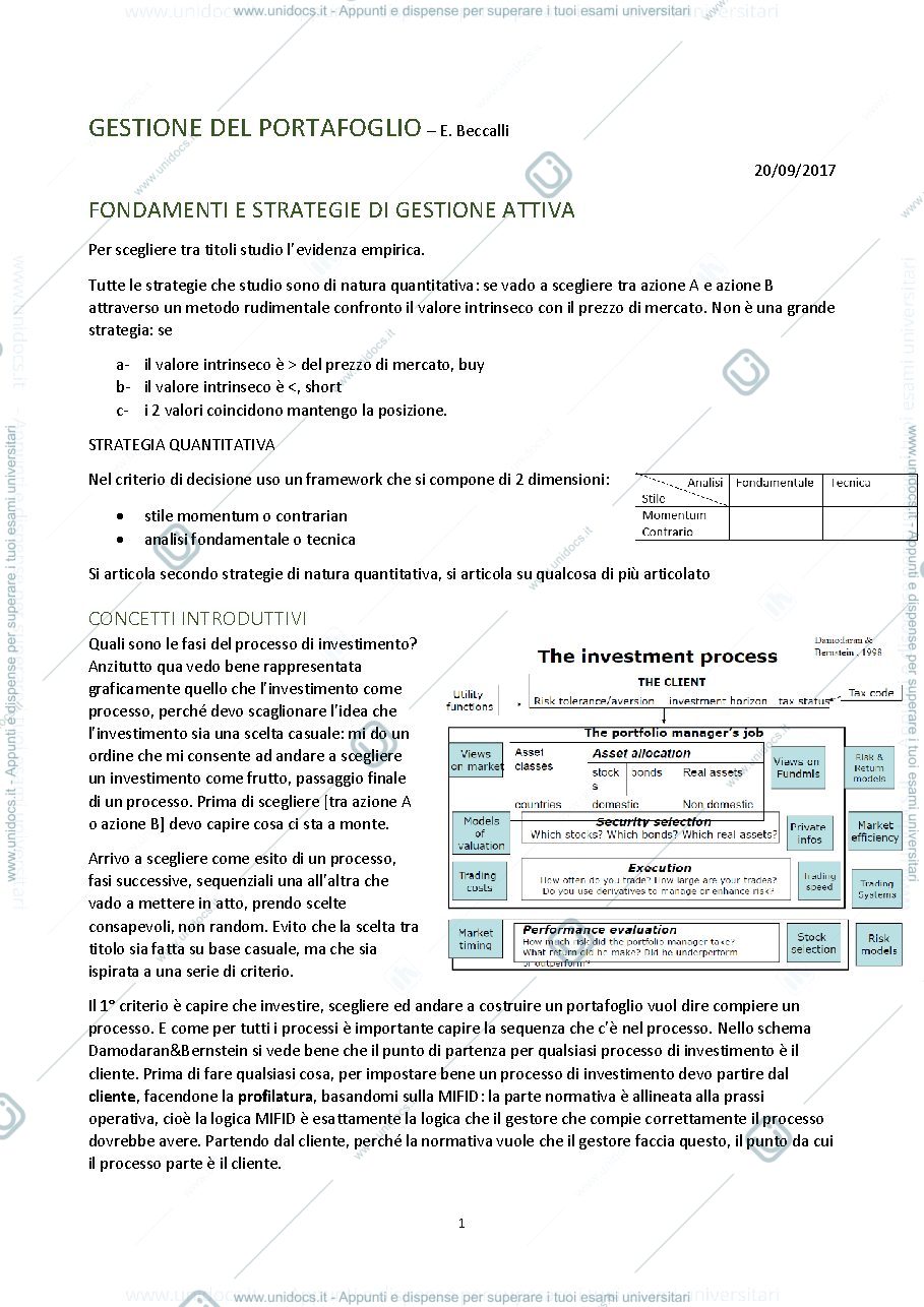 Anteprima pagina 1 — Appunti completi