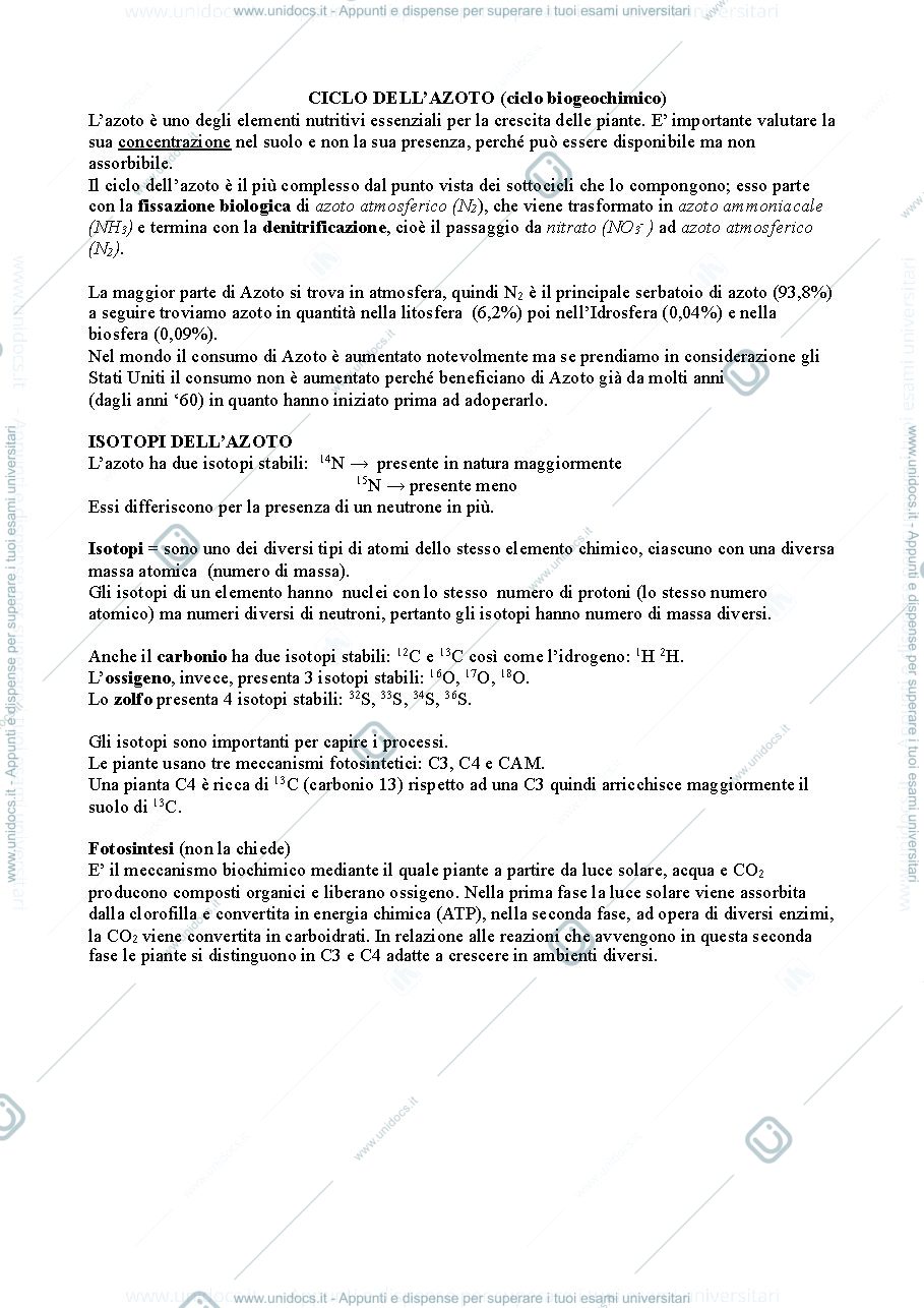 Anteprima pagina 1 — Ciclo dell’azoto