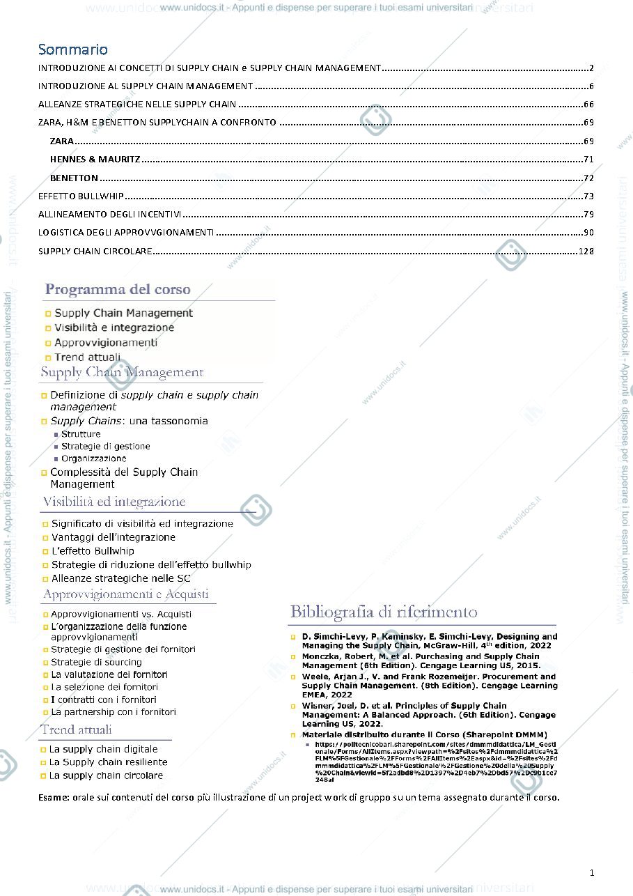 Anteprima pagina 2 — gestione della supply chain 