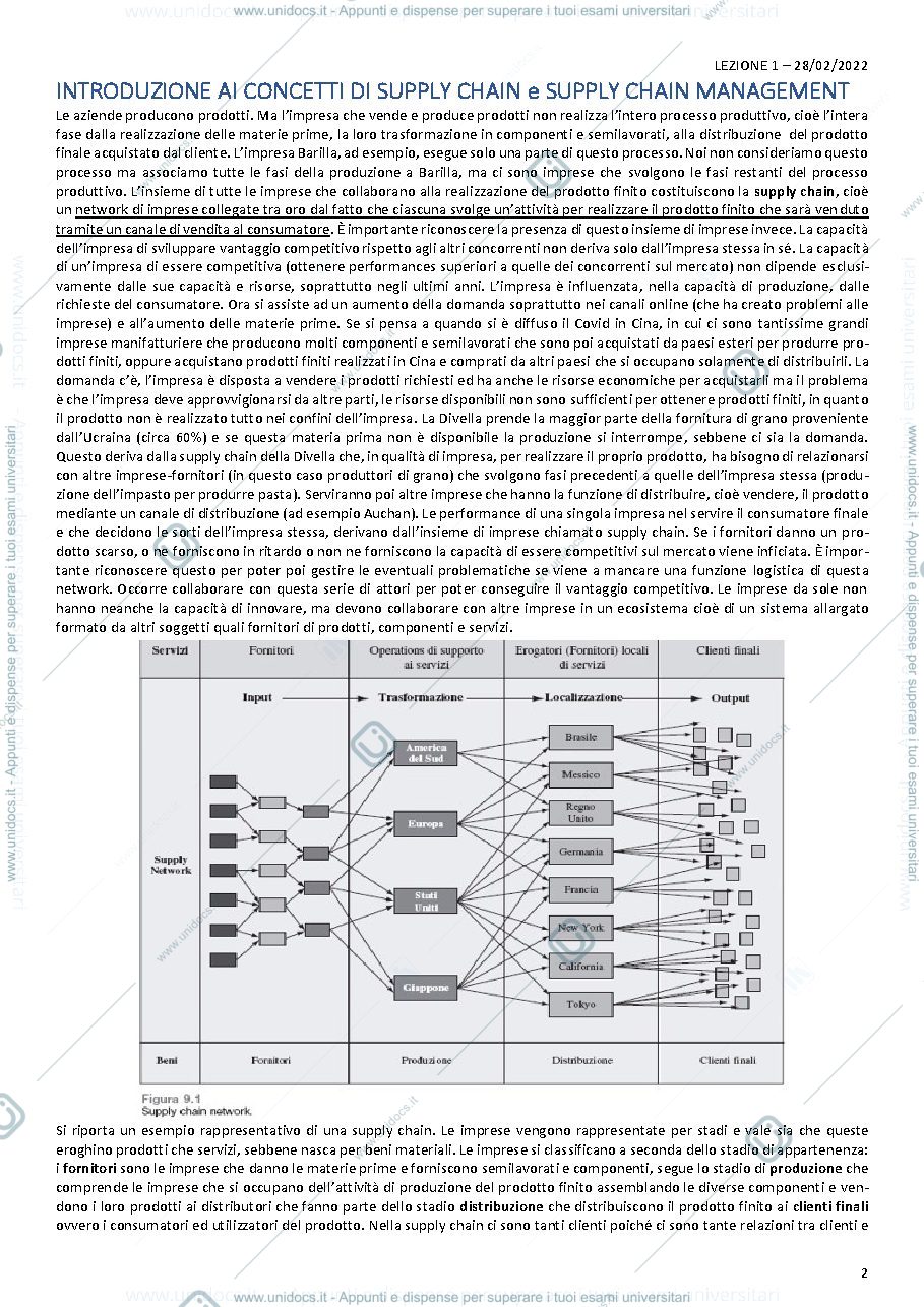 Anteprima pagina 3 — gestione della supply chain 