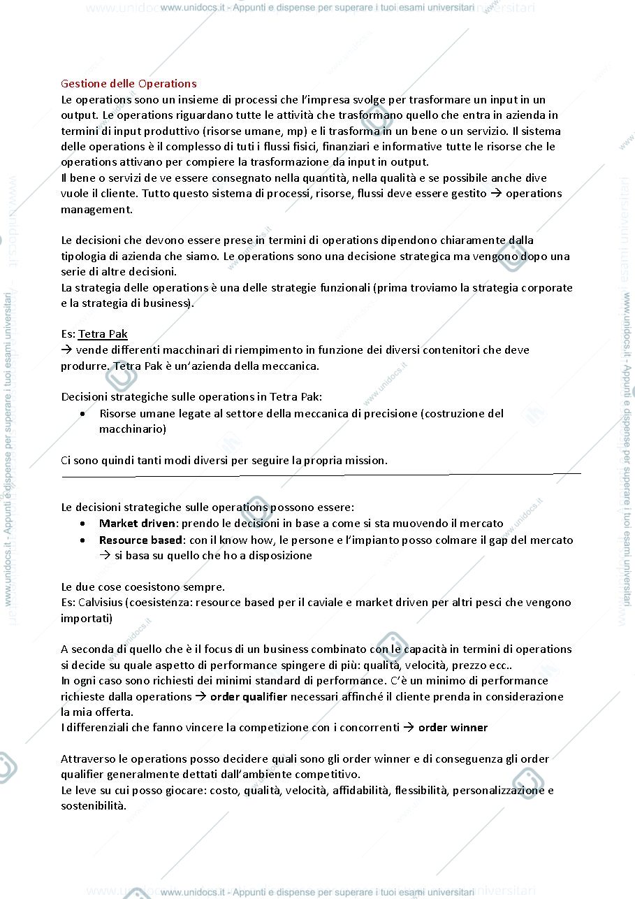 Anteprima pagina 1 — Gestione delle operations