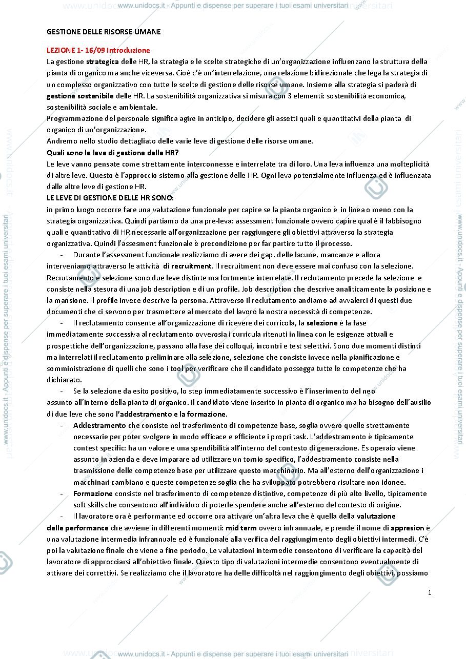 Anteprima pagina 1 — gestione HR