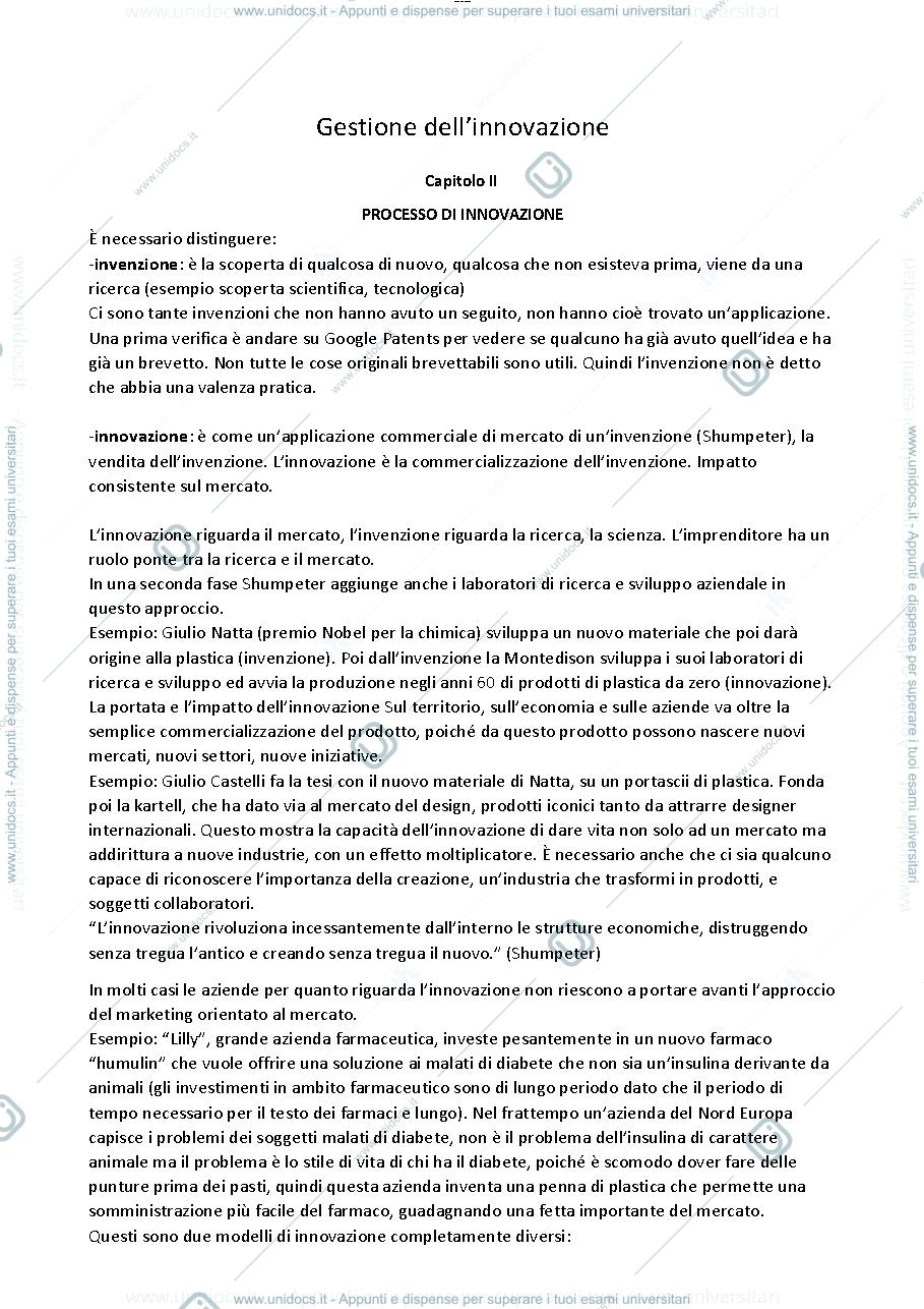 Anteprima pagina 1 — Gestione dell'innovazione 