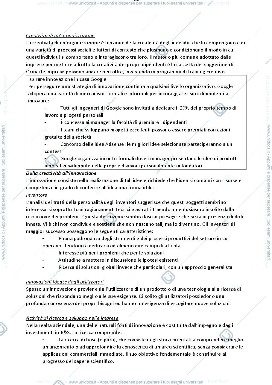 Anteprima pagina 3 — Gestione dell'innovazione 