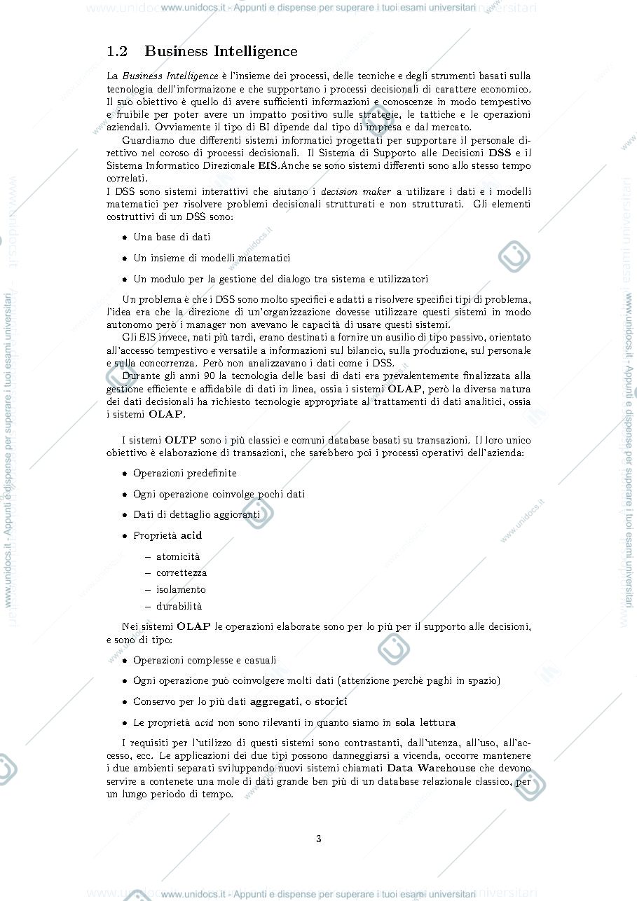 Anteprima pagina 3 — Riassunto gestione big data