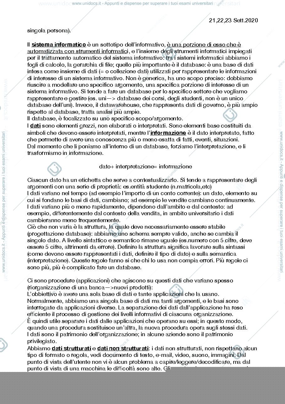 Anteprima pagina 3 — Appunti prima settimana gestione e condivisione basi di dati e conoscenza 