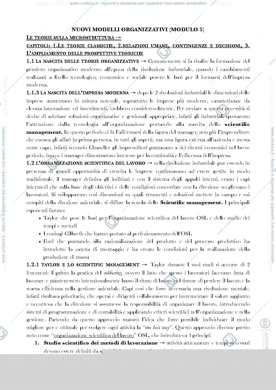 Anteprima pagina 4 — Reti d'impresa, processi e Project Management