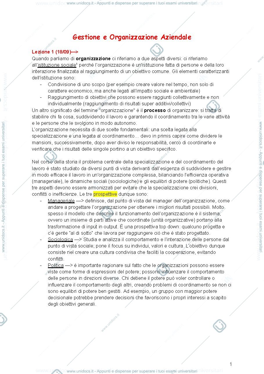 Anteprima pagina 1 — Dispensa GOA