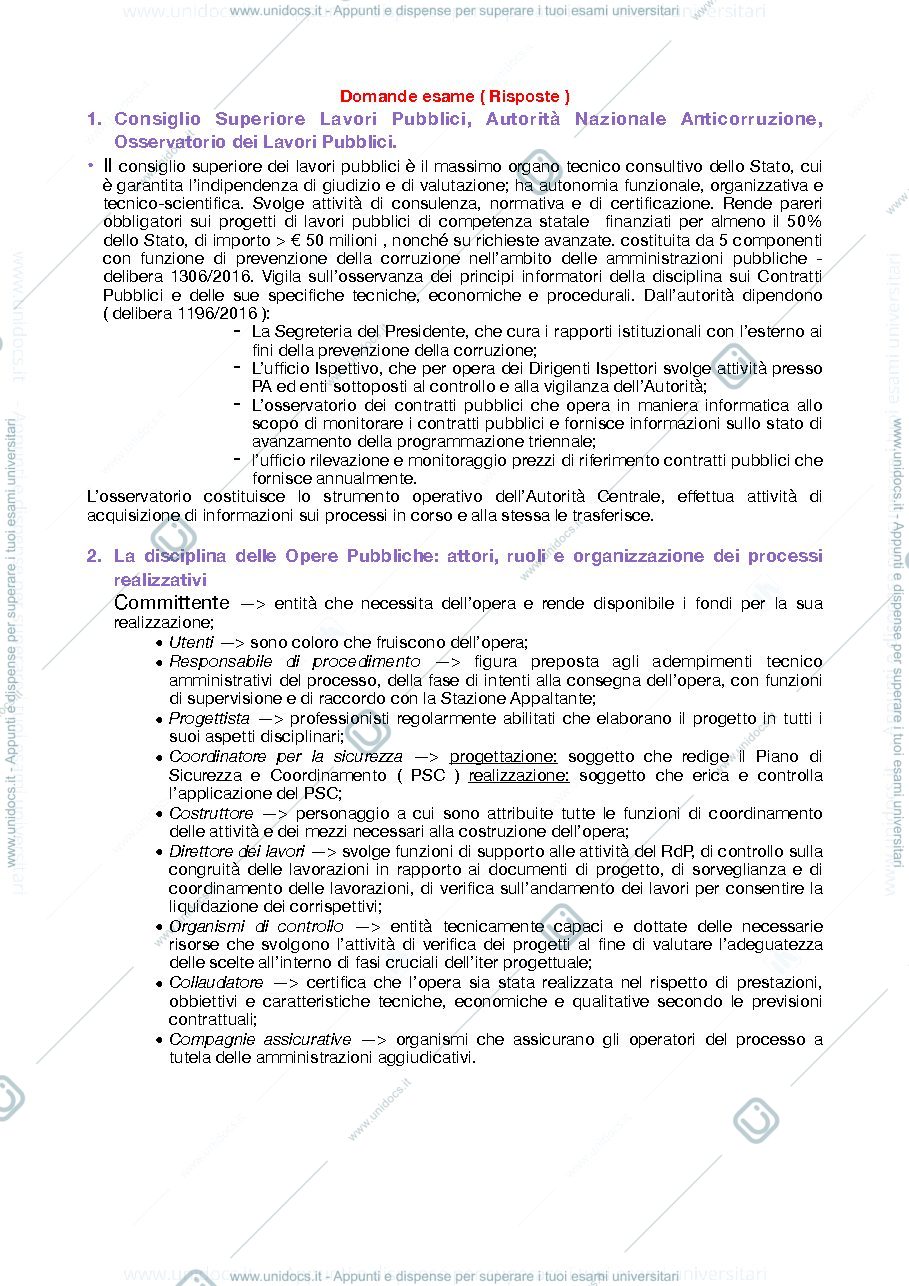 Anteprima pagina 1 — Risposte esame primo parziale