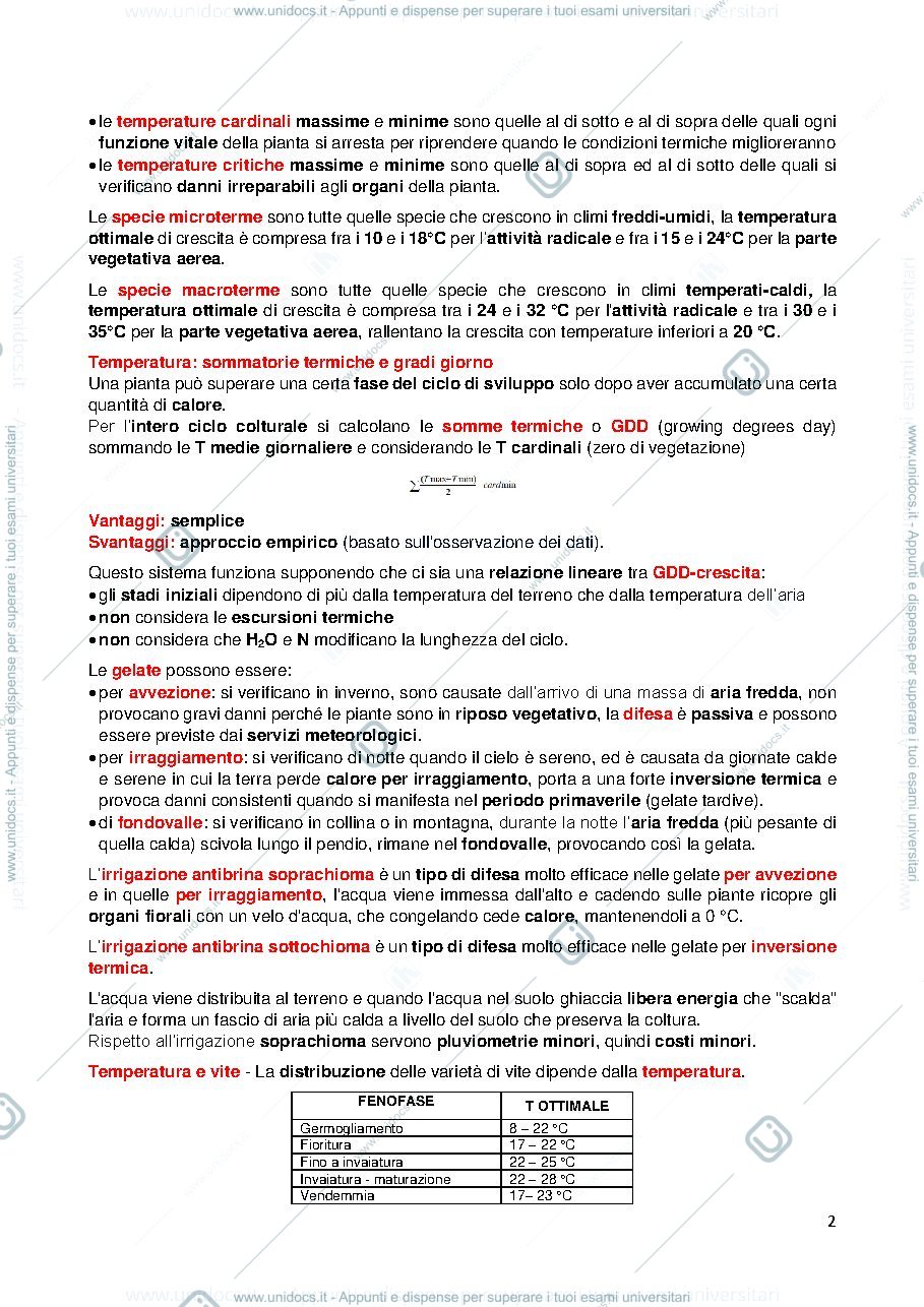 Anteprima pagina 2 — Gestione agronomica del vigneto. Sintesi