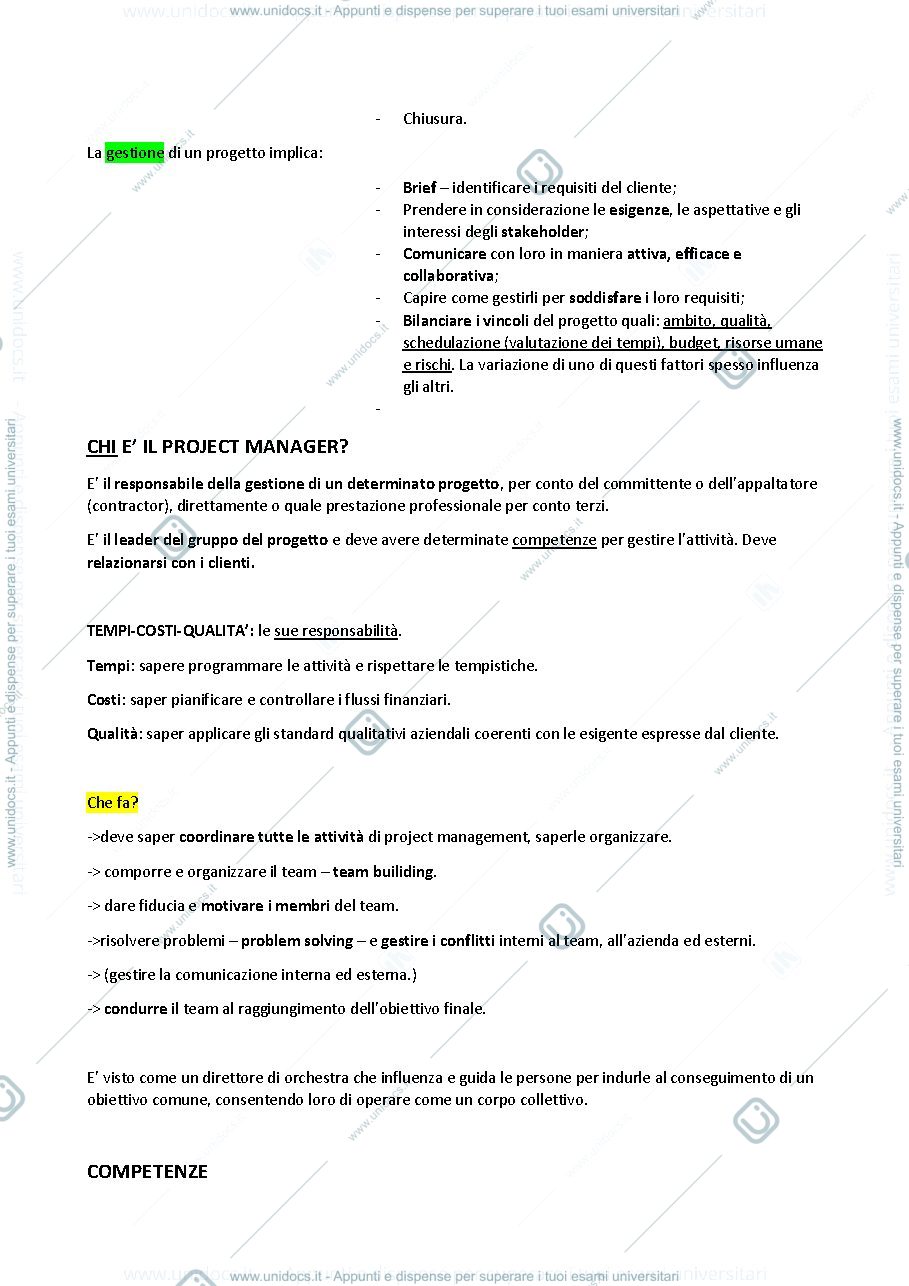 Anteprima pagina 2 — PROJECT MANAGEMENT