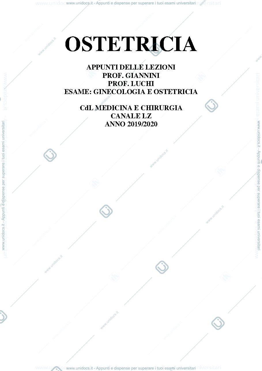 Anteprima pagina 1 — OSTETRICIA