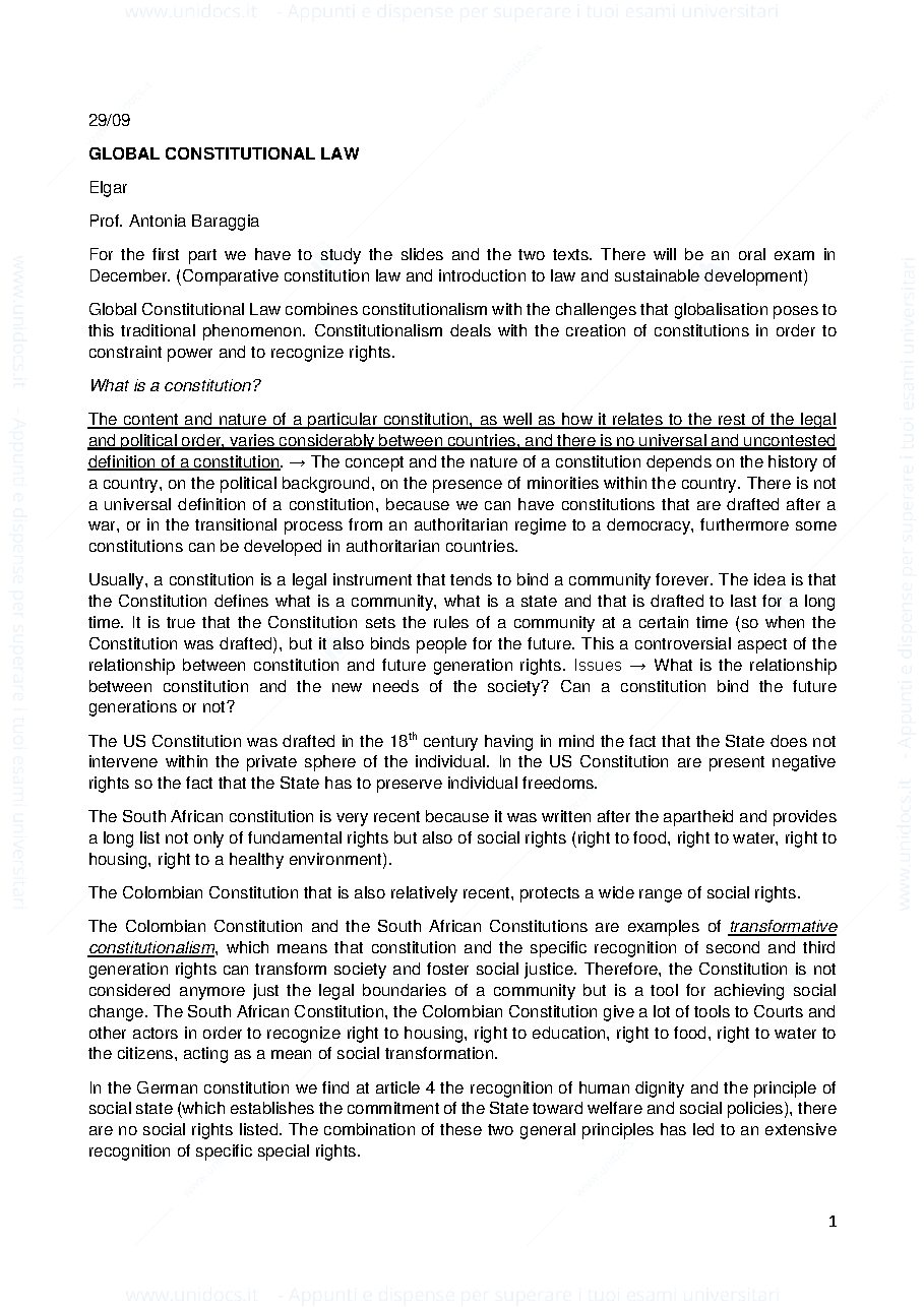 Anteprima pagina 1 — Global Constitutional Law