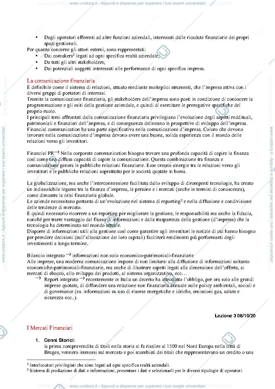 Anteprima pagina 2 — Appunti lezioni global financial communication 