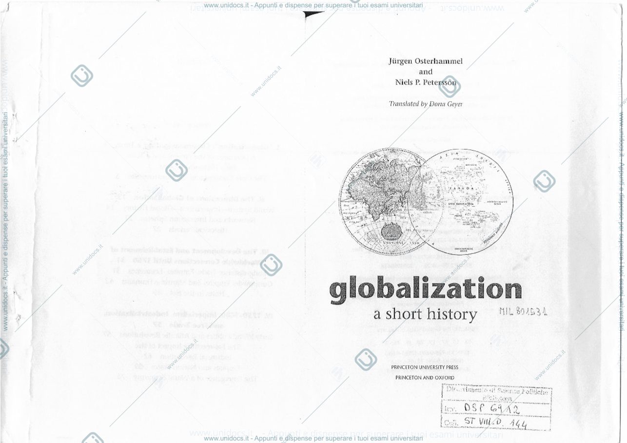 Anteprima pagina 1 — appunti globalization 