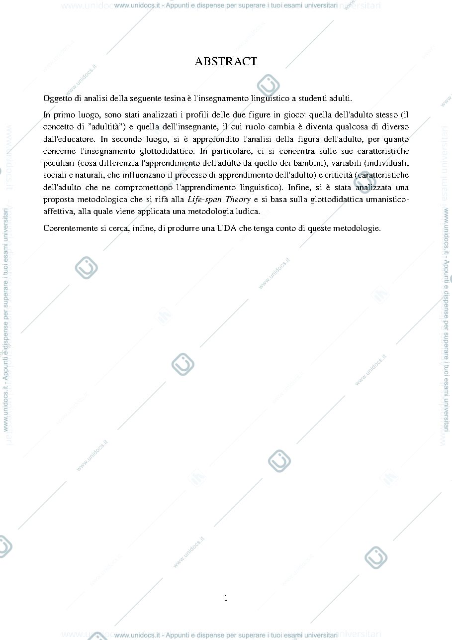 Anteprima pagina 2 — Tesina Glottodidattica