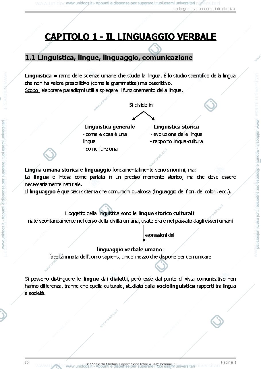 Anteprima pagina 3 — Glottologia e Linguistica, Sorianello