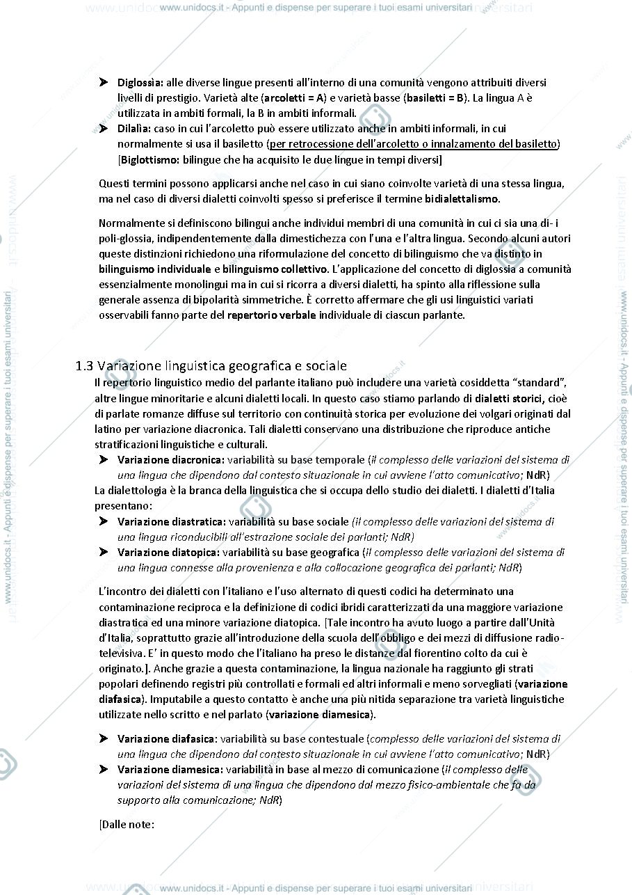 Anteprima pagina 2 — Argomenti scelti di Glottologia e Linguistica - riassunto capitolo 1 
