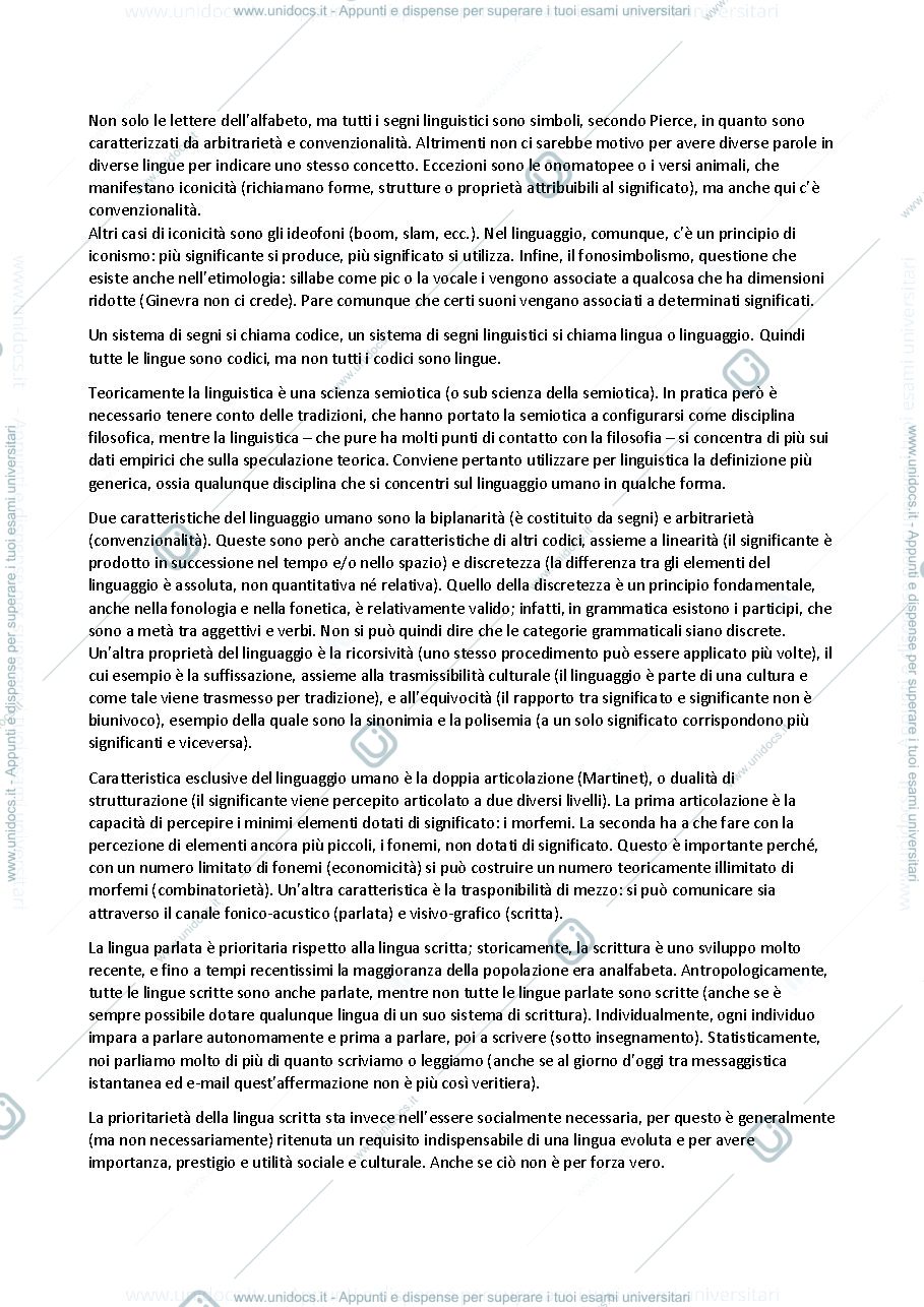 Anteprima pagina 3 — Appunti del corso di glottologia