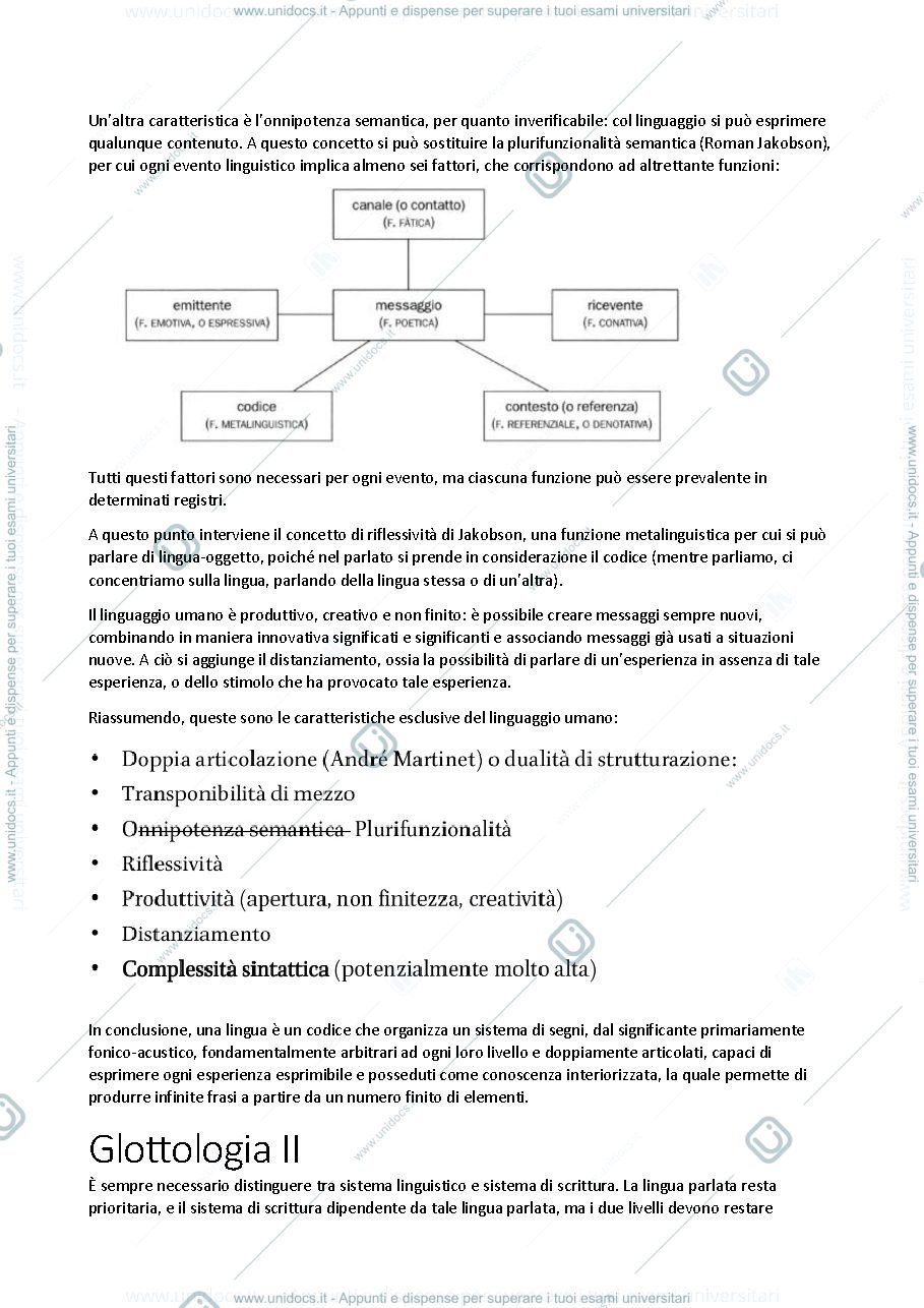 Anteprima pagina 4 — Appunti del corso di glottologia
