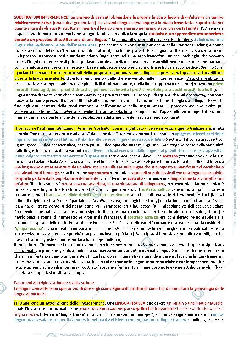 Anteprima pagina 3 — Glottologia Riassunto Capitolo 11. GENEALOGIA E CONTATTO, Sintesi del corso di Glottologia