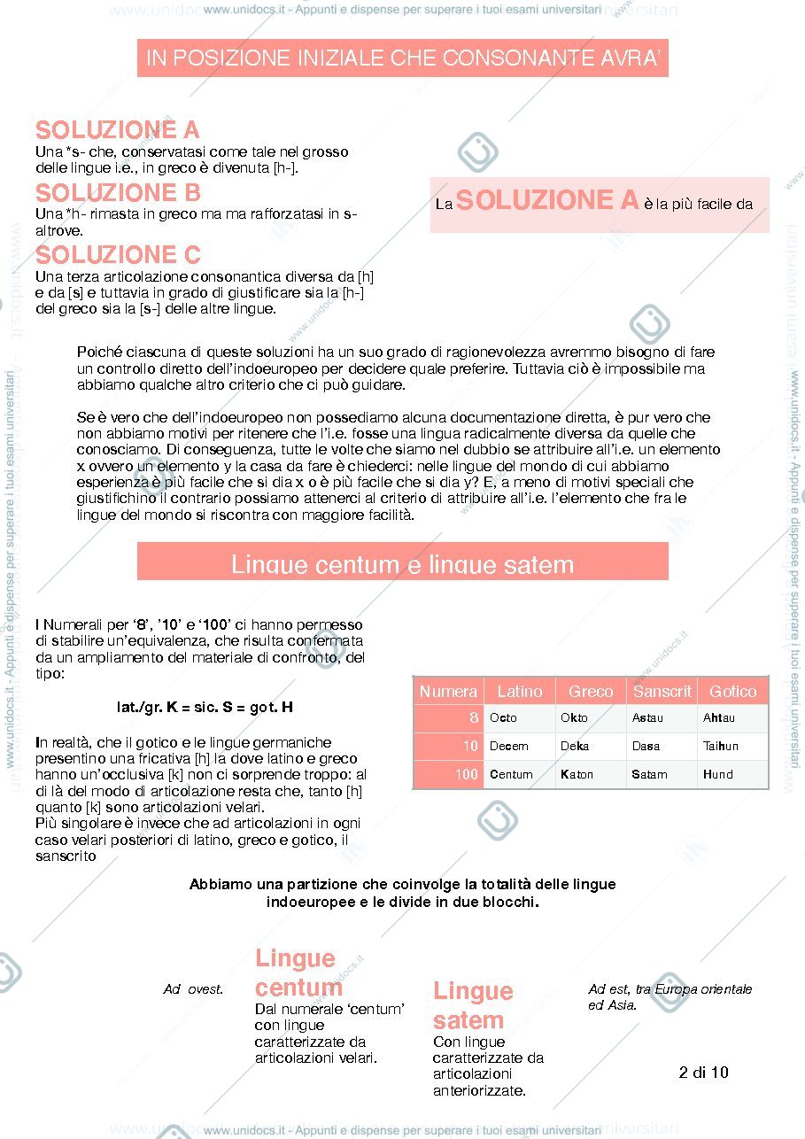Anteprima pagina 2 — Riassunto schematico "Introduzione alla linguistica storica" Cap.3