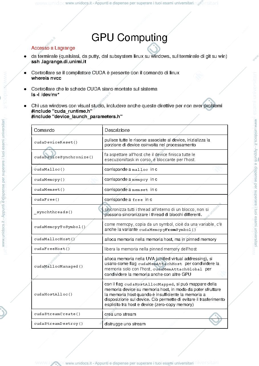 Anteprima pagina 1 — GPU Computing - Anno 2019 
