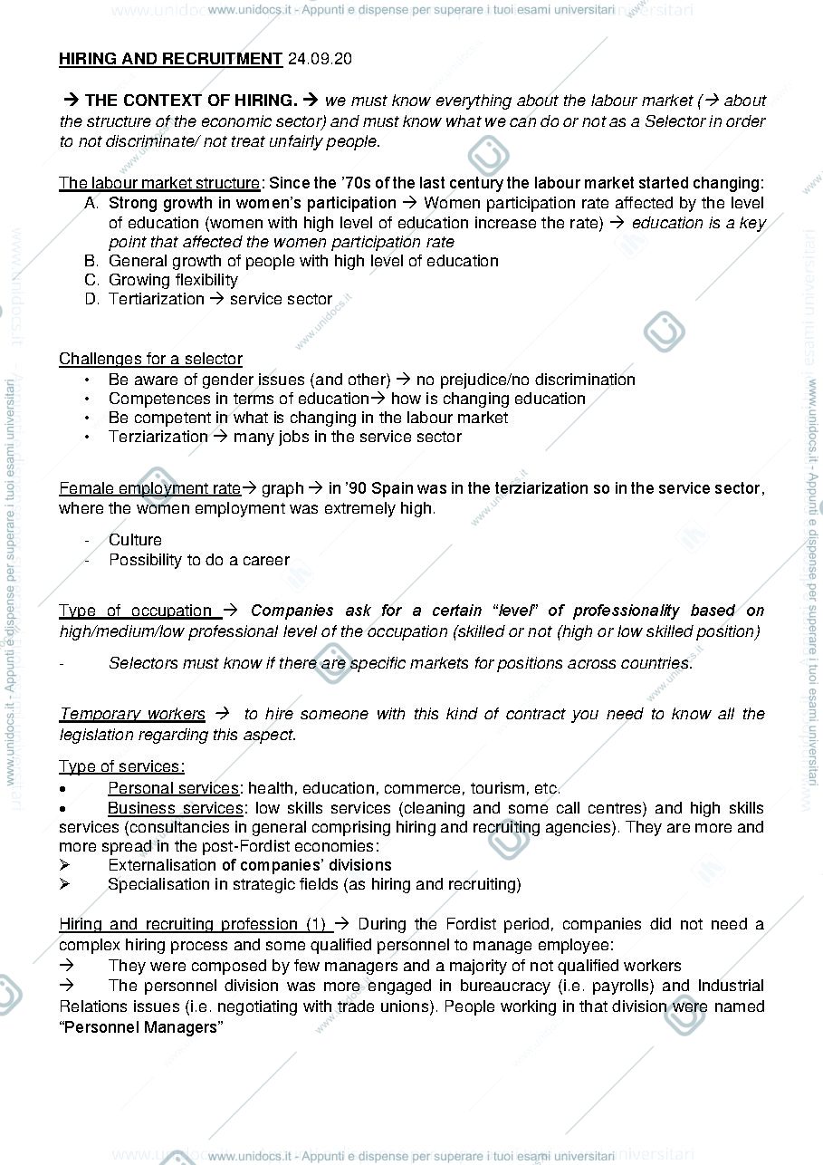 Anteprima pagina 1 — Hiring and Recruitment