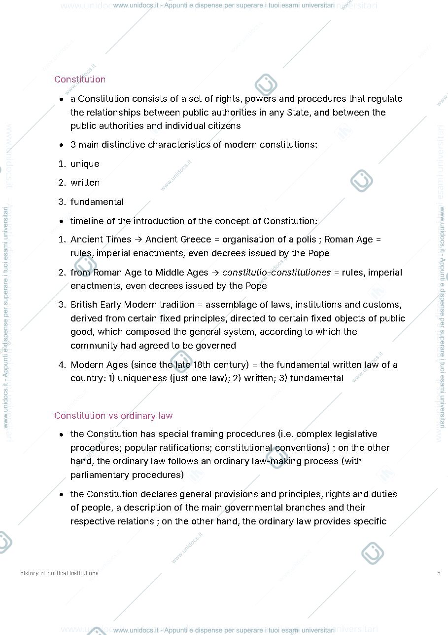 Anteprima pagina 5 — hopi - history of political institutions - 1 semester