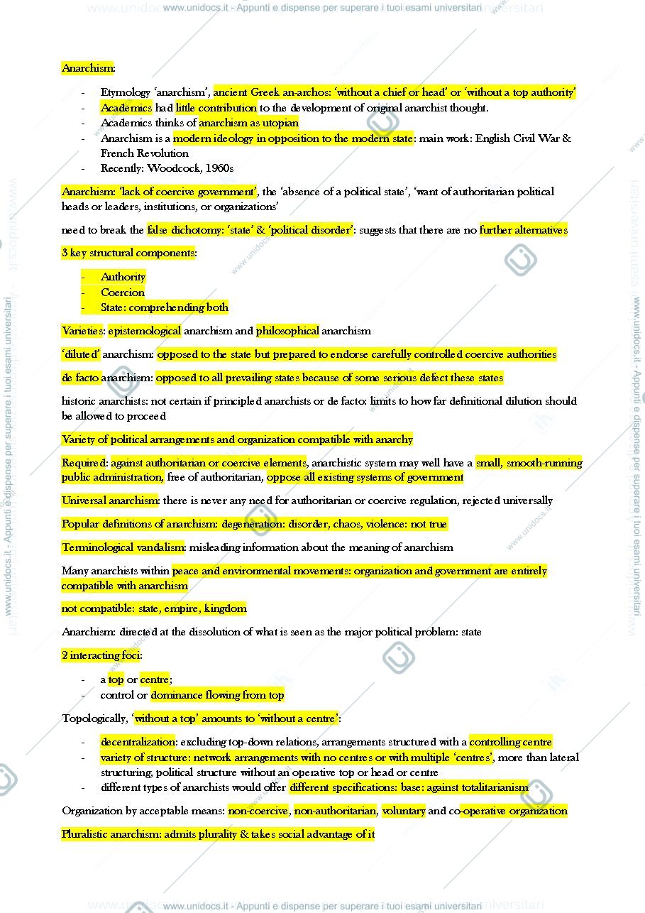 Anteprima pagina 1 — Political philosophy Oral exam