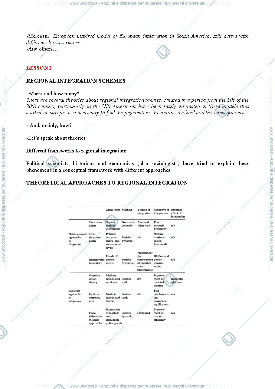 Anteprima pagina 2 — history of regional integrations notes prof Graglia