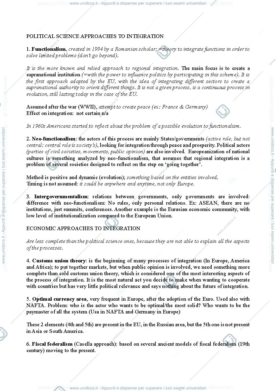 Anteprima pagina 3 — history of regional integrations notes prof Graglia