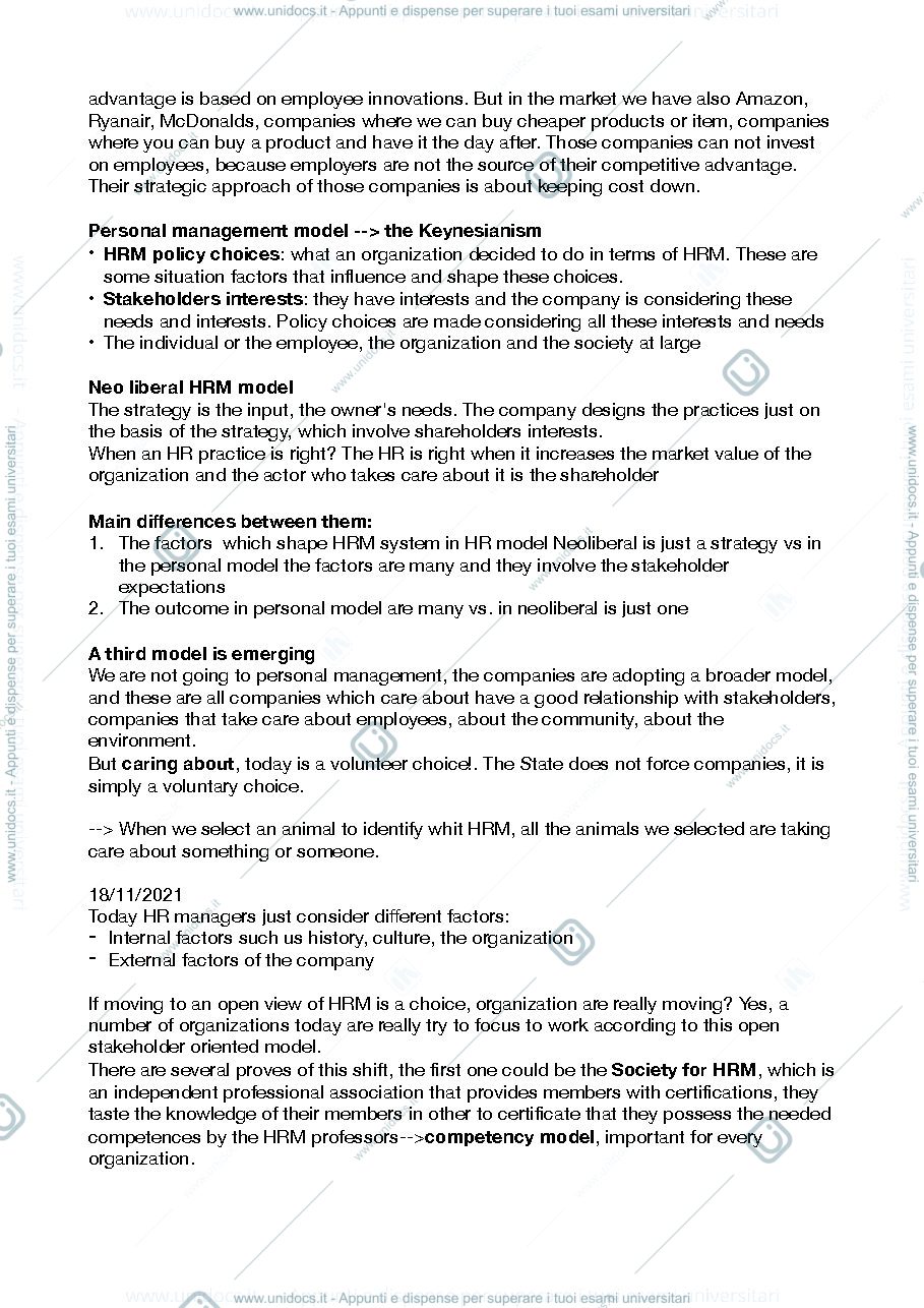 Anteprima pagina 3 — Appunti HRM