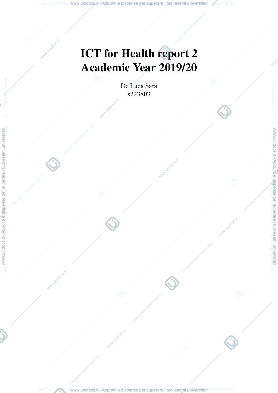 Anteprima pagina 1 — ICT for Health report 2