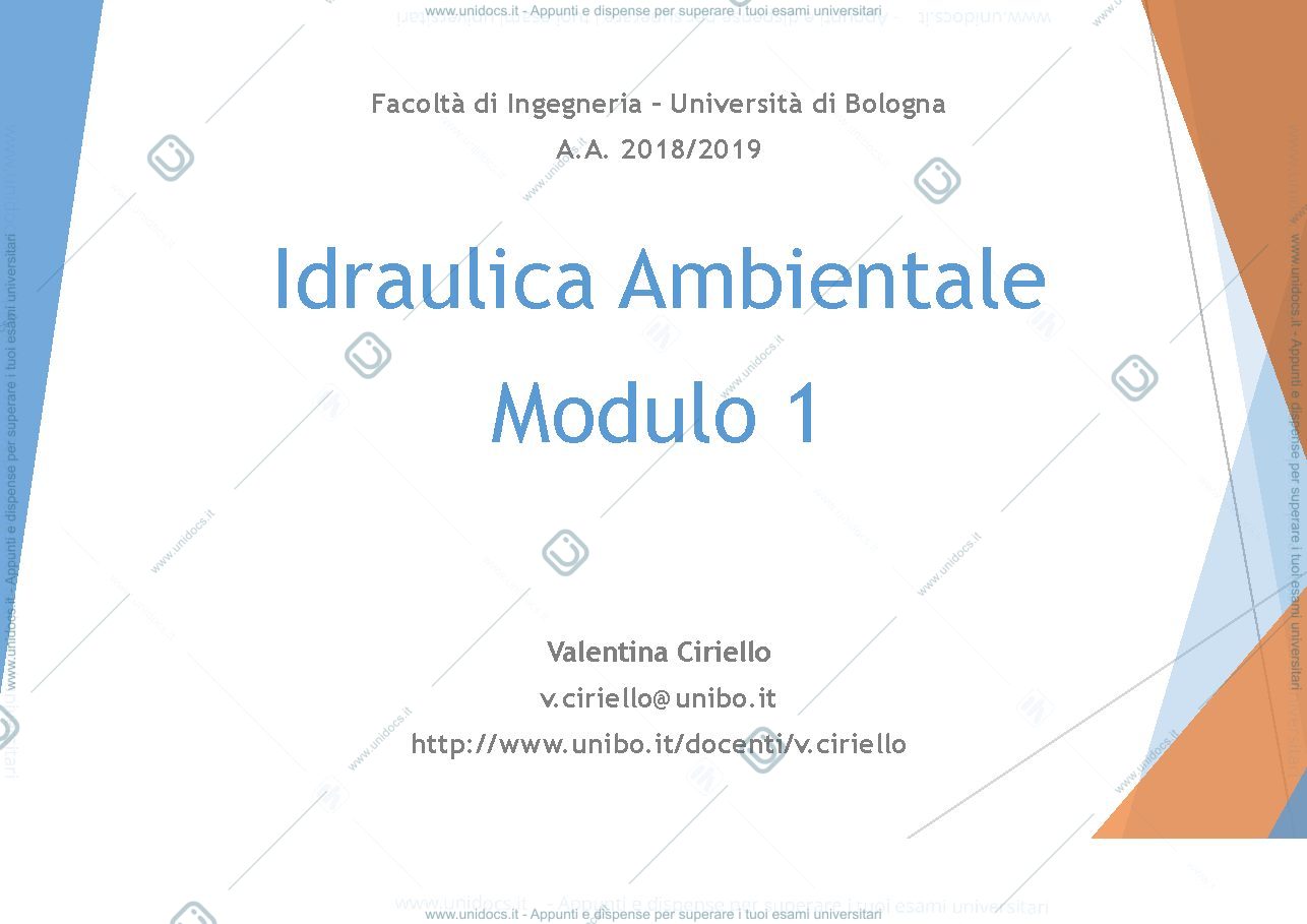 Anteprima pagina 1 — Deflusso acque superficiali