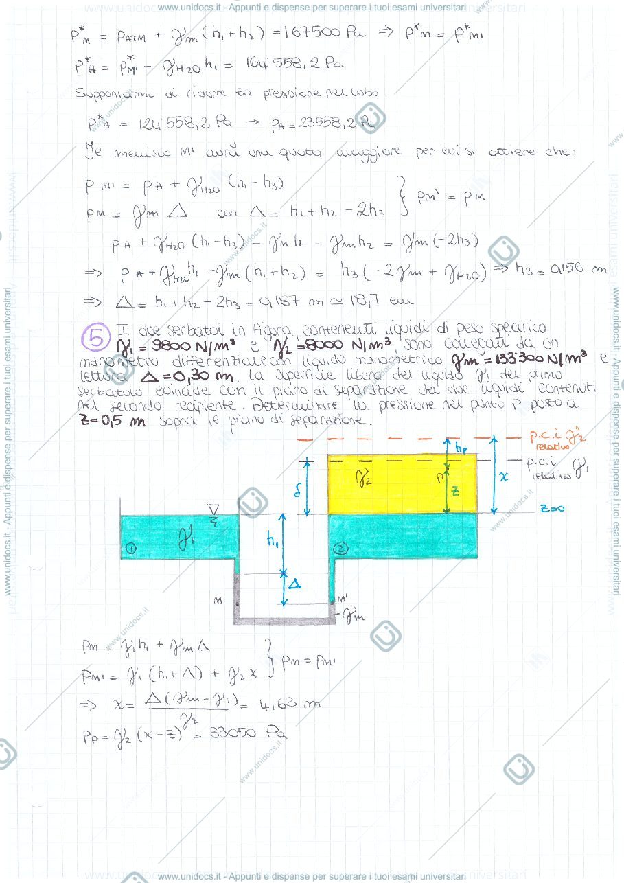 Anteprima pagina 3 — Esercizi Idraulica