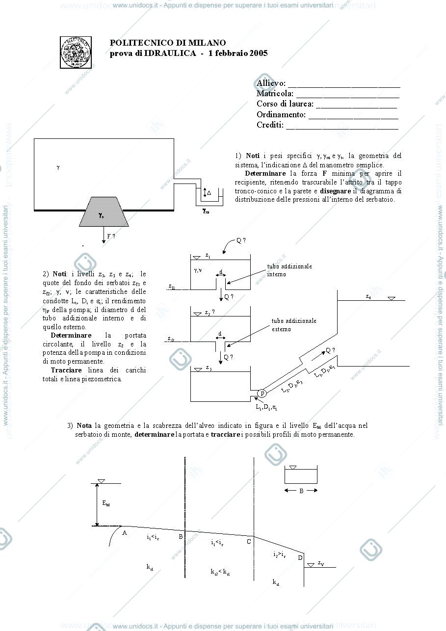 Anteprima pagina 1 — temi d'esame