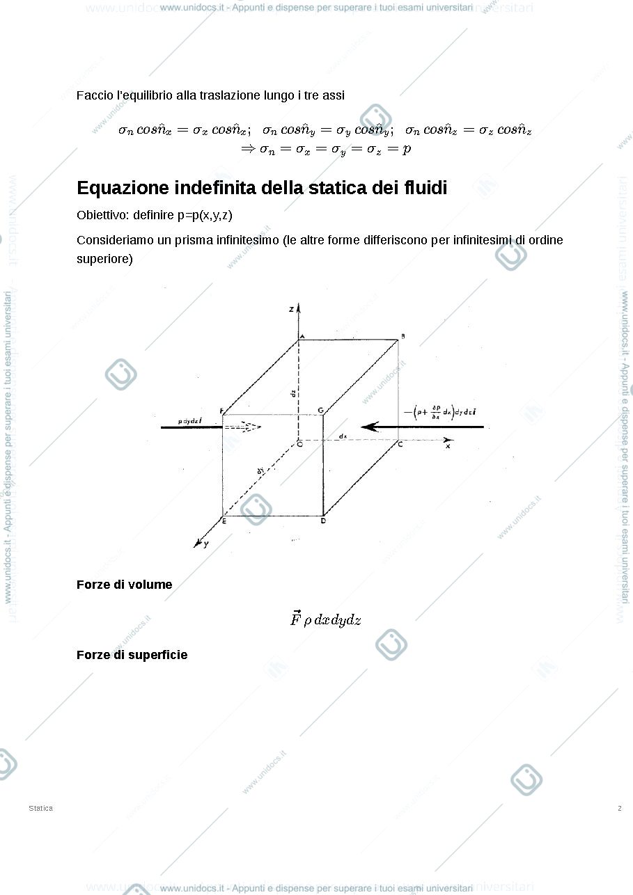 Anteprima pagina 2 — Statica dei Fluidi