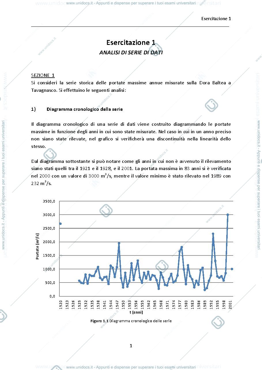 Anteprima pagina 2 — esercitazione idrologia