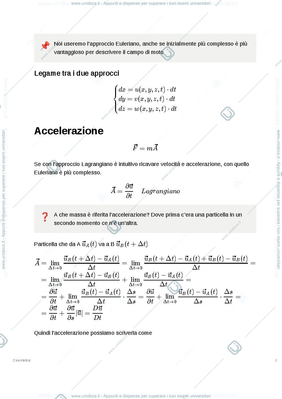 Anteprima pagina 2 — Cinematica dei fluidi