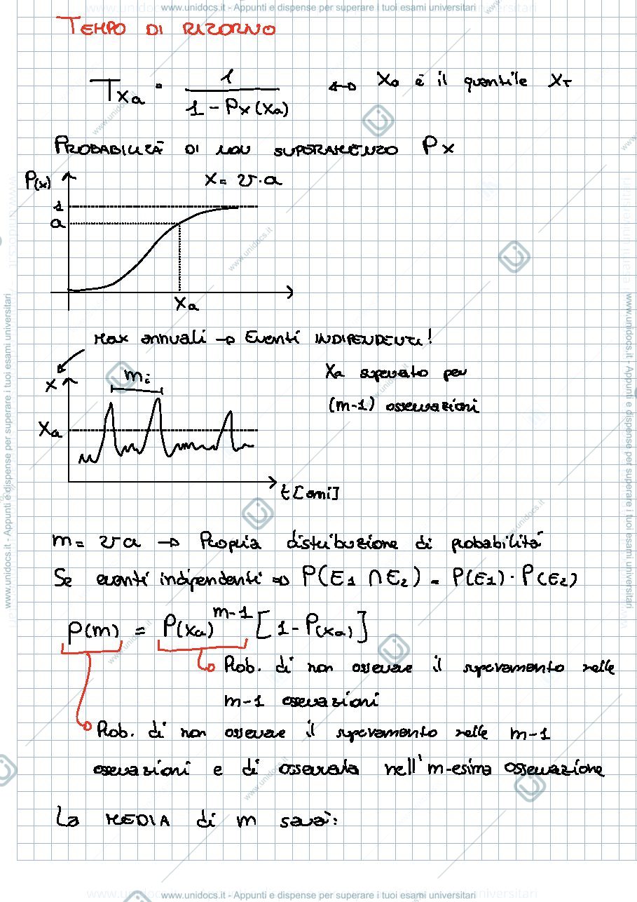 Anteprima pagina 1 — Appunti di Idrologia Operativa del prof. Vezza